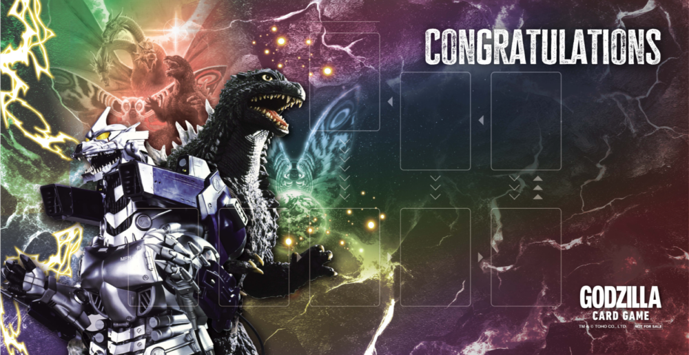 ゴジラカードゲーム　プレイマット　ラバーマット　おみせでゴジカップ　優勝　限定品 ゴジラカードゲーム プレイマット ラバーマット おみせでゴジカップ