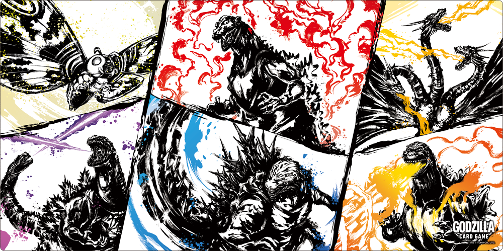 ブシロード ラバーマットコレクション V2 Vol.2071 『ゴジラ カードゲーム』怪獣墨絵大進撃 ver.